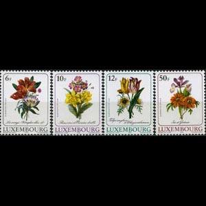 LUXEMBOURG 1988 - Scott# 780-3 Flowers Set of 4 NH