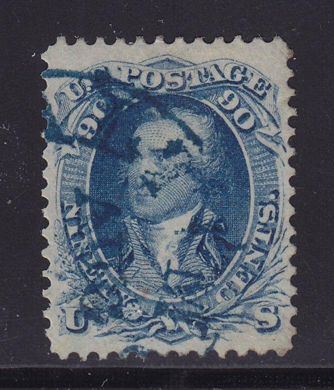 72 VF+ used neat blue cancel with nice color cv $ 660 ! see pic !