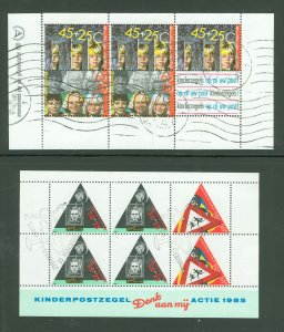 Netherlands #B576a/B618a Used Souvenir Sheet