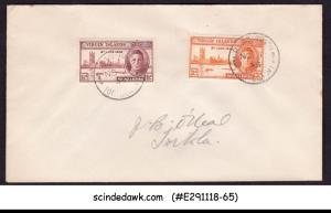 VIRGIN ISLANDS - 1946 ENVELOPE WITH KGVI VICTORY STAMPS - USED