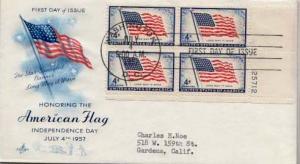 United States, First Day Cover, Flags