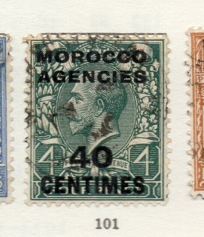 Morocco Agencies 1920s-30s Early Issue Fine Used 40c. Optd Surcharged NW-168929