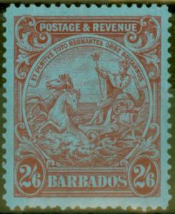 Barbados 1932 2s6d Carmine-Blue SG238a Fine Mtd Mint