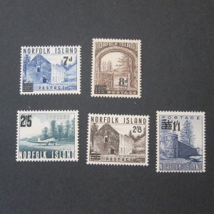 Norfolk Island 1858 Sc 21-22,26-28 set MH