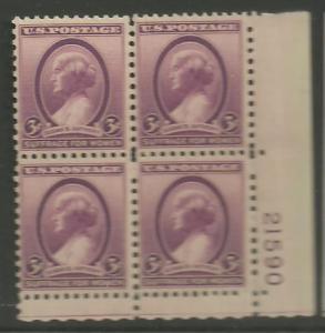 #784 Susan B. Anthony Plate Block mint NH #21590