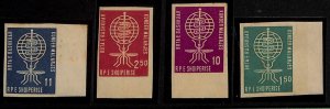 ZA0102c - ALBANIA - Set of 4 IMPERF STAMPS - Medicine MALARIA 1962 Scott # 609/2-