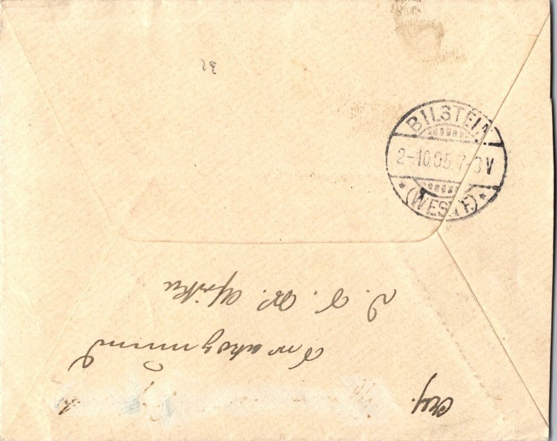 1905 German South West Africa Namibia Swakopmund Local mail Cover to Bilsteiin