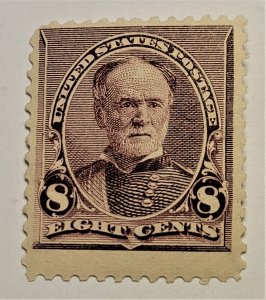 U.S. Stamp # 225, 8 Cent Sherman, MNH, F-VF, Catalog Value $45.00