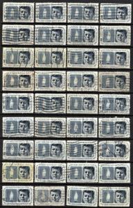 SC#1246 5¢ John F. Kennedy Singles (1964) Used Lot of 36 Stamps