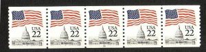 PNC5 22c Flag 18 US 2115a F-VF MNH