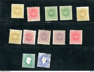 Cabo Verde/Cape 1877/86 12 classic stamps MH/MNG/Used 14525
