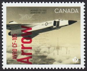 qlp. Avro CF-105 ARROW = FIGHTER JET = stamp fr Minisheet MNH Canada 2019 #3171c