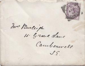 ROYSTON CAMBS - LONDON S.E. 1889 WITH LETTER ENCLOSED