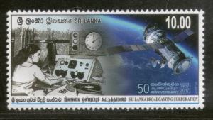 Sri Lanka 2017 Broadcasting Corporation Telecom Satellite Clock Science MNH #164