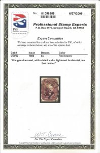 # 12, Used, VF. PSE cert. CV $ 775.00