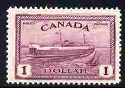 Canada 1946-47 KG6 Peace $1 Train Ferry unmounted mint SG...