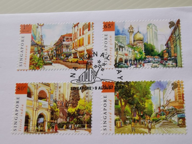 SINGAPORE 2007 FDC - NATIONAL DAY TOURIST LANDMARKS.