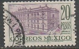 MEXICO 829, $20Pesos Ministry of Communications Building. USED. VF. (1019)
