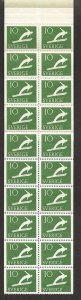 SWEDEN SC# 448a(FACIT H101A) COMP BKLT/20  FVF/MNH