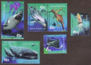 Australia #1702-7 MH complete sealife