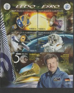 GABON - 2016 - Space Exploration, 50th Anniv -Perf 4v Sheet #2-MNH-Private Issue