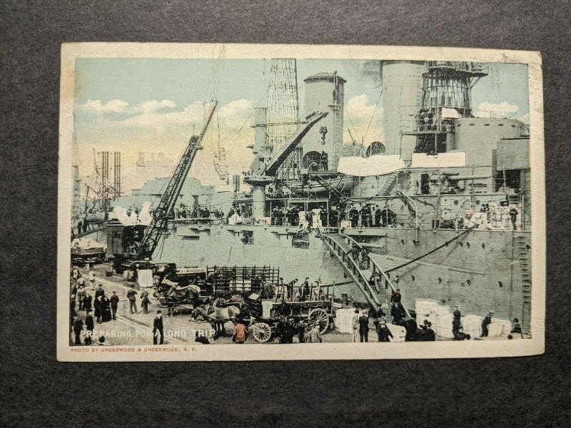 USS CHICAGO CA-14 WWI Naval Cover 1917 postcard