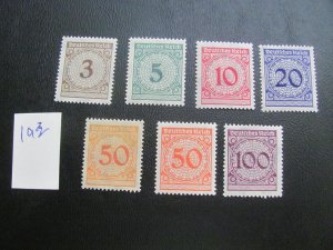 Germany 1923  MNH SC 323-328 SET VF/XF  110 EUROS (193)