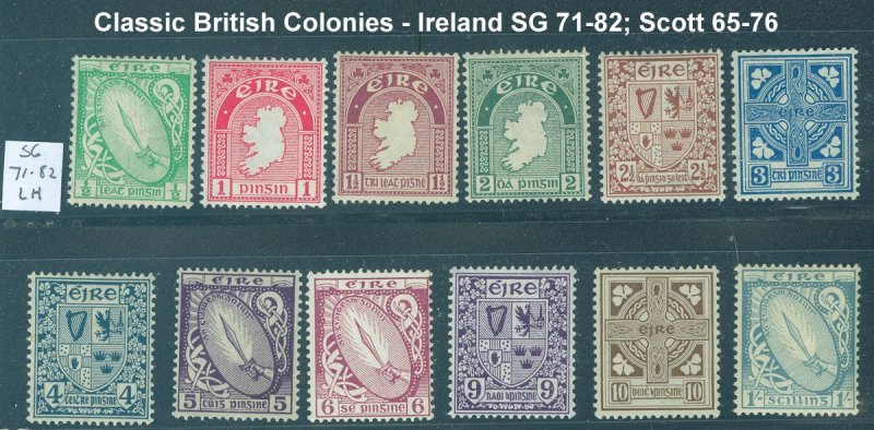 Ireland Scott 65-76; SG 71-82 - Unused LH