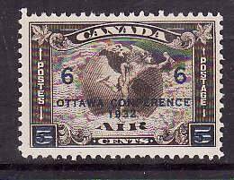 Canada-Sc#C4- id2304-unused NH 6c on 5c Airmail- 1932-