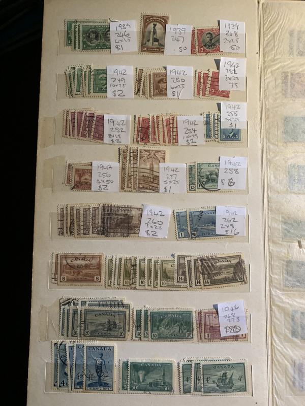 STAMP STATION PERTH: Canada Stockbook from 1870 to 1972 Used Cat. Value $1500+