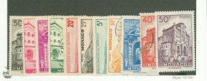 Monaco #214/232  Single (Complete Set) (Perfin)