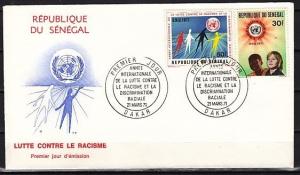 Senegal, Scott cat. 342-343. Racism issue. First day cover. ^