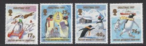 British Antarctic Territory #249-52 MNH set, Christmas 1997, issued1997