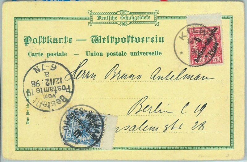 67400 - GERMAN EAST AFRICA Tanzania - Postal History: Gruss POSTCARD 1898-