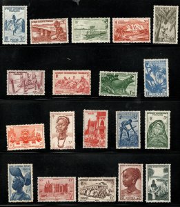 FRENCH West Africa Scott 36-54 MH* complete set