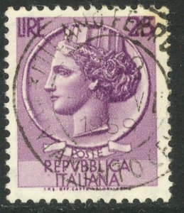 ITALY 1955-58 25L ITALIA Coin Issue Sc 681 VFU