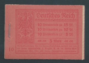 Germany #82a,82g,83a,100a,100c NH Complete Booklet Germania