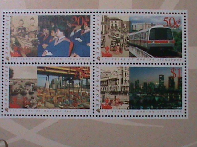 SINGAPORE-1994- 175TH ANNIV: OF MODERN SINGAPORE-MNH S/S VF LAST ONE-