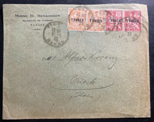 1922 Tanger French Morocco Commercial Cover To Trieste Italy Sc#77