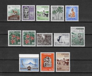 CEYLON 1951/4 SG 419/40 + 424a MNH Cat £109