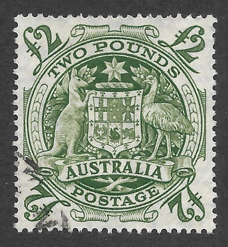 Doyle's_Stamps: Use 1950 XF-S Australian 2-Pound Stamp #221