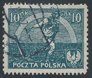 Poland #154 10m Sower & Rainbow of Hope - Used