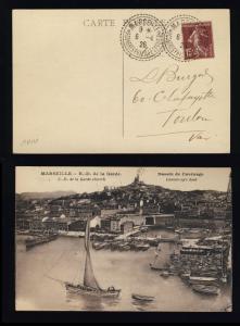 FRANCE - 1926 Yv.189 obl CONGRÈS PHILATÉLIQUE /Carte Postale de MARSEILLE (0310)