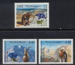 France MNH Scott # 2514-16 National Parks