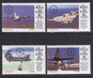 Ghana 2083a-2083d Airplanes Singles MNH VF