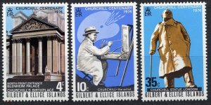 Gilbert and Ellice Islands 1974 Sc#234/236 SIR WINSTON CHURCHILL Set (3) MNH