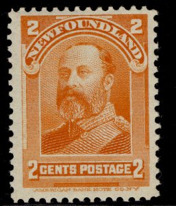 CANADA - Newfoundland QV SG86, 2c orange, LH MINT. Cat £10.