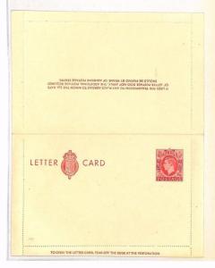 GB KGVI Unused Postal Stationery Letter Card {samwells}AV329