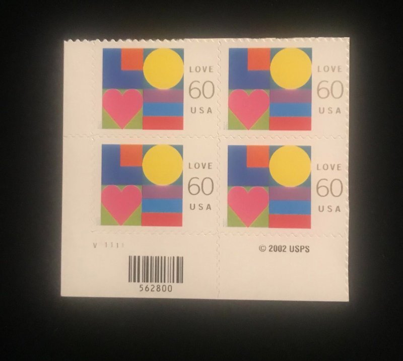 3658 Plate Block of 4, MNH