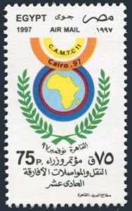 Egypt C227 two stamps,MNH. Air Post 1997.Conference of African Ministers,1997.